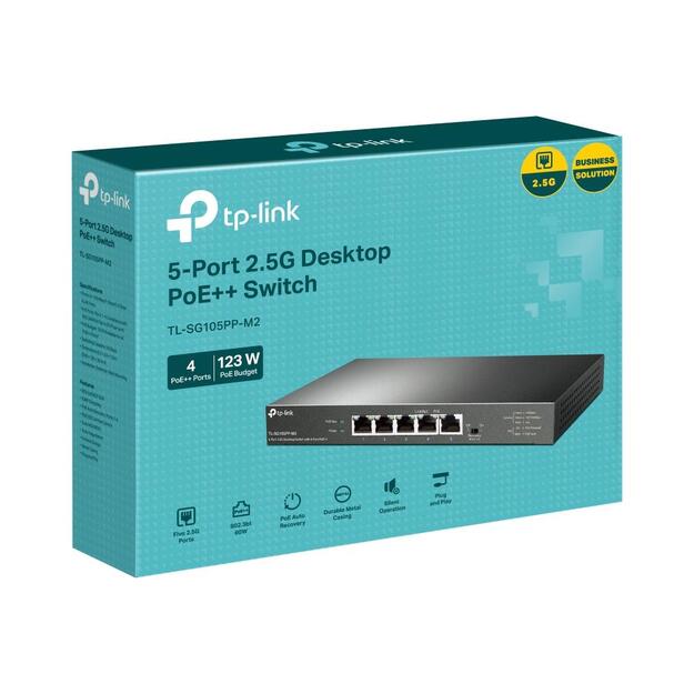 NET SWITCH 5PORT 4POE+/TL-SG105PP-M2 TP-LINK