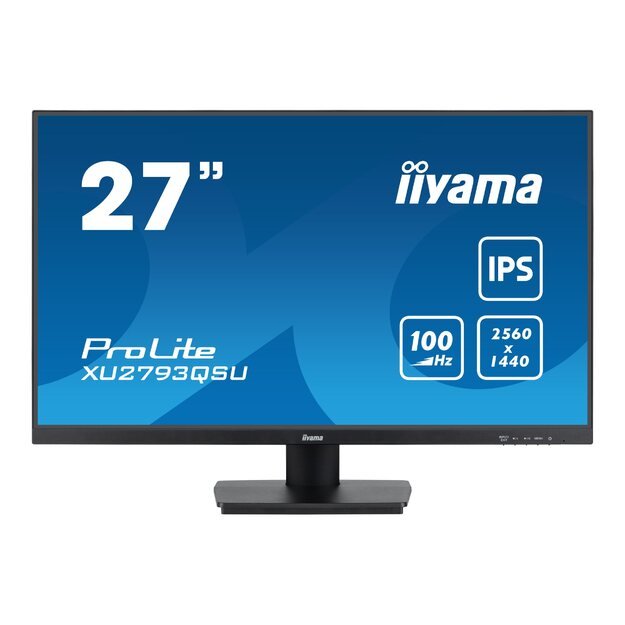 LCD Monitor|IIYAMA|27 |Business|Panel IPS|2560x1440|16:9|100Hz|Matte|1 ms|Speakers|Tilt|Colour Black|XU2793QSU-B6