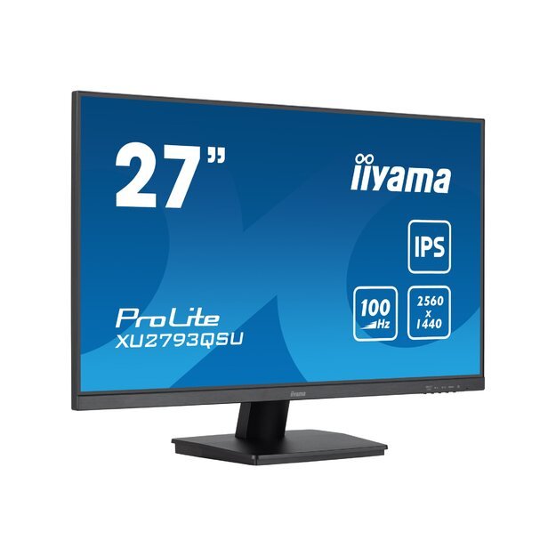 LCD Monitor|IIYAMA|27 |Business|Panel IPS|2560x1440|16:9|100Hz|Matte|1 ms|Speakers|Tilt|Colour Black|XU2793QSU-B6