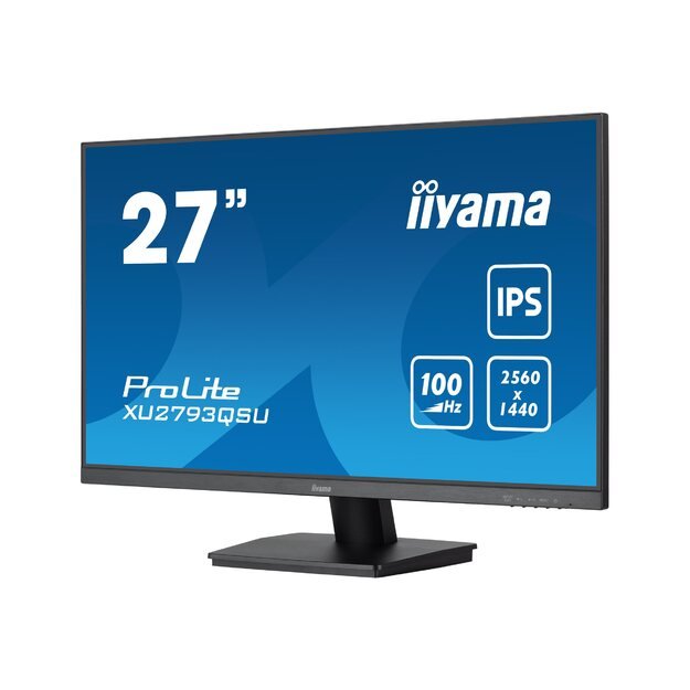 LCD Monitor|IIYAMA|27 |Business|Panel IPS|2560x1440|16:9|100Hz|Matte|1 ms|Speakers|Tilt|Colour Black|XU2793QSU-B6