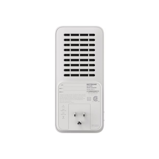 NETGEAR AX1600 4-Stream WiFi 6 Mesh Extender socket format