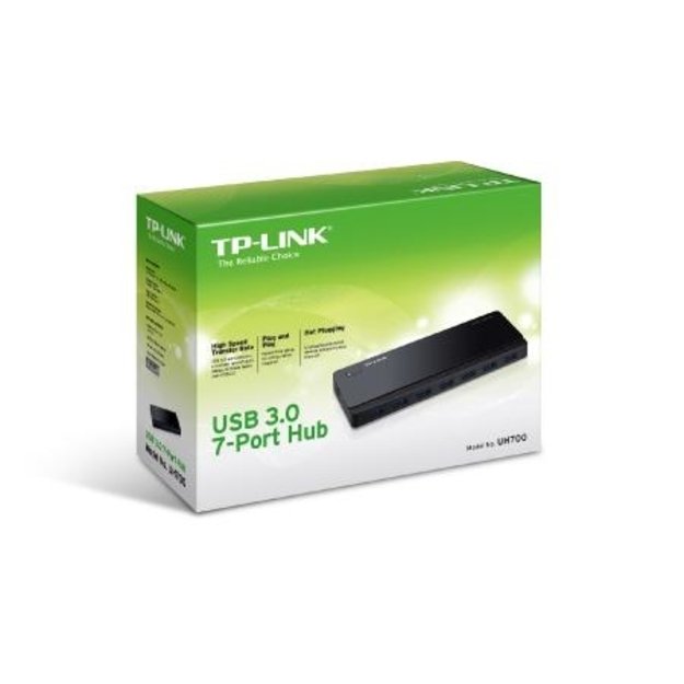 TP-LINK 7-port USB 3.0 Hub Desktop 12V/2.5A power adapter included