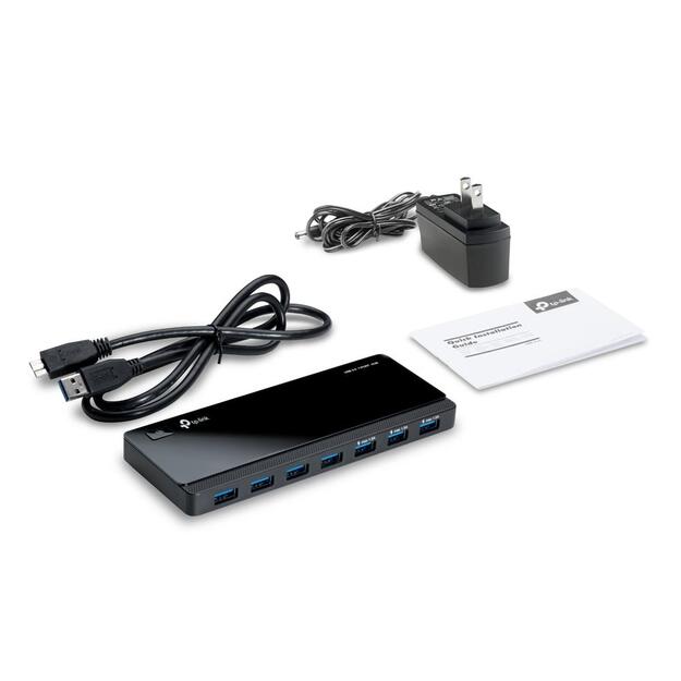 TP-LINK 7-port USB 3.0 Hub Desktop 12V/2.5A power adapter included