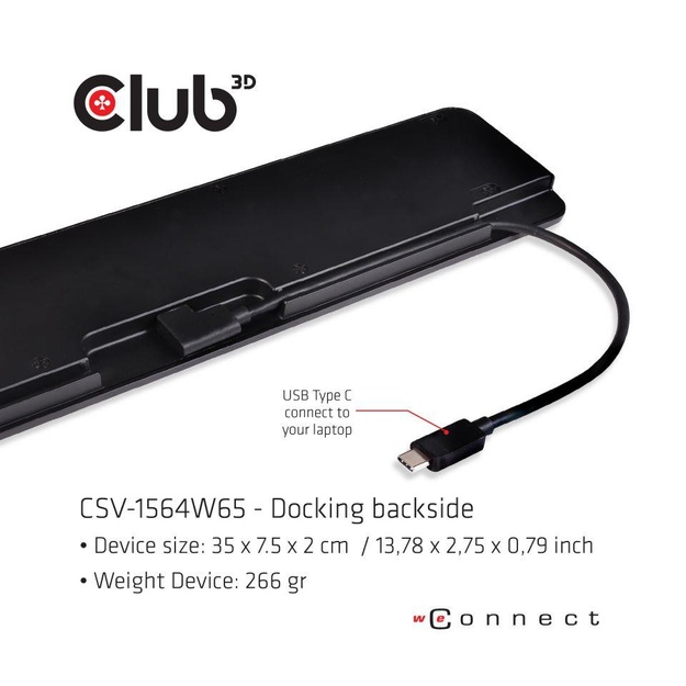 NB ACC DOCKING STATION/USB-C 65W CSV-1564W65 CLUB3D