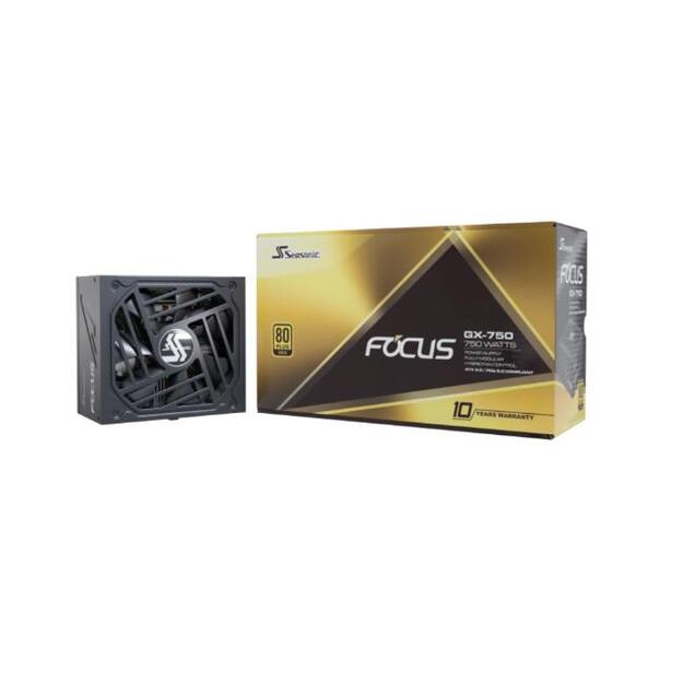 Power Supply|SEASONIC|FOCUS GX ATX 3.0|750 Watts|Efficiency 80 PLUS GOLD|MTBF 100000 hours|FOCUS-GX-750-V4