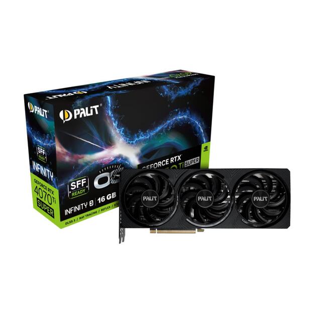 Graphics Card|PALIT|NVIDIA GeForce RTX 4070 Ti SUPER|16 GB|GDDR6X|256 bit|PCIE 4.0 16x|Triple slot Fansink|1xHDMI|3xDisplayPort|NED47TSS19T2-1043S