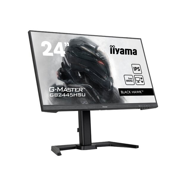 IIYAMA GB2445HSU-B1 G-Master Black Hawk 24inch ETE IPS FHD 100Hz 250cd/m2 1ms HDMI DP USB-HUB 2x2.0 Speakers Black Tuner (P)