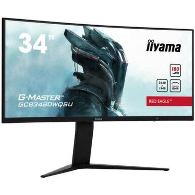 IIYAMA GCB3480WQSU-B1 34inch ETE VA 3440x1440 UW Curved 1500R 180Hz 21:9 420cd/m2 4ms 2xHDMI 2xDP USB-HUB 2x3.2 Speakers (P)