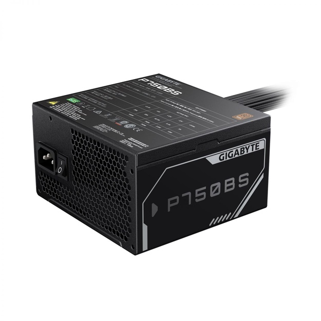 Power Supply|GIGABYTE|GP-P750BS|750 Watts|Efficiency 80 PLUS BRONZE|PFC Active|MTBF 100000 hours|GP-P750BS