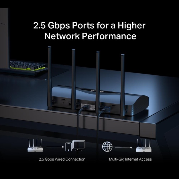 WRL ROUTER 3600MBPS/DUAL BAND 4P MR27BE MERCUSYS