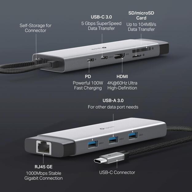 I/O HUB USB-C 9PORT/UH9120C TP-LINK