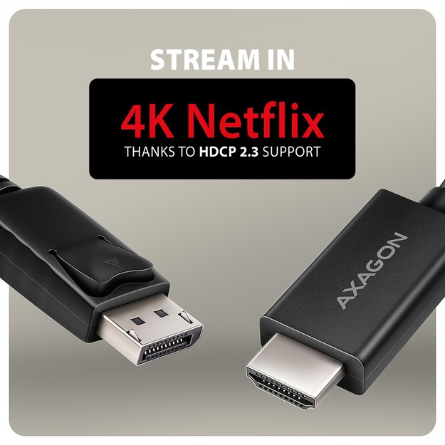 CABLE DP TO HDMI 1.8M/RVD-HI20C2 AXAGON
