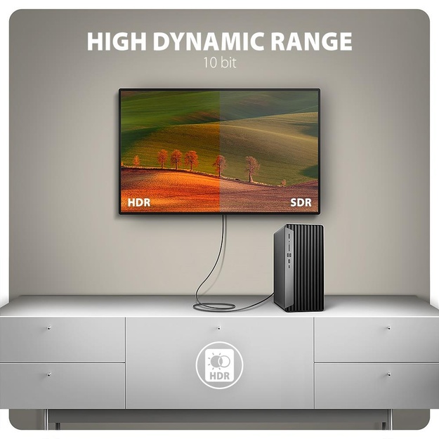 CABLE DP TO HDMI 1.8M/RVD-HI20C2 AXAGON