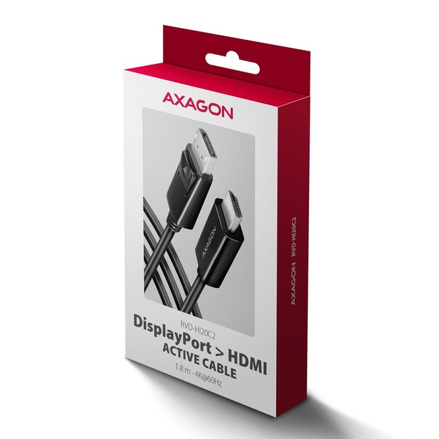 CABLE DP TO HDMI 1.8M/RVD-HI20C2 AXAGON