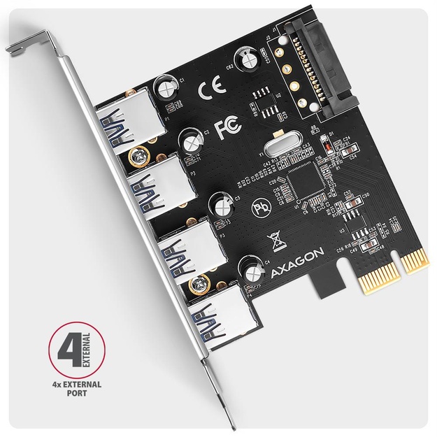 I/O CARD USB2 PCIE 4PORT/PCEU-430RS AXAGON