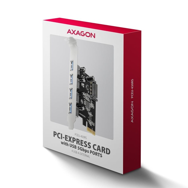 I/O CARD USB2 PCIE 4PORT/PCEU-430RS AXAGON