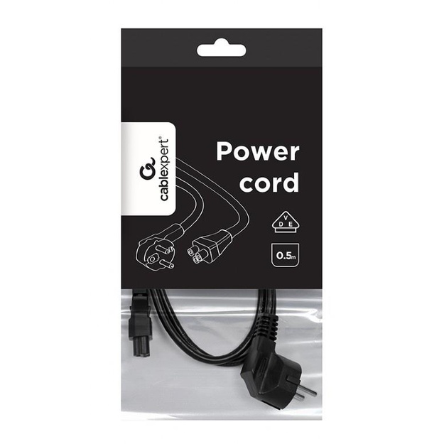 CABLE POWER C5 0.5M/PC-186-ML12-0.5M GEMBIRD
