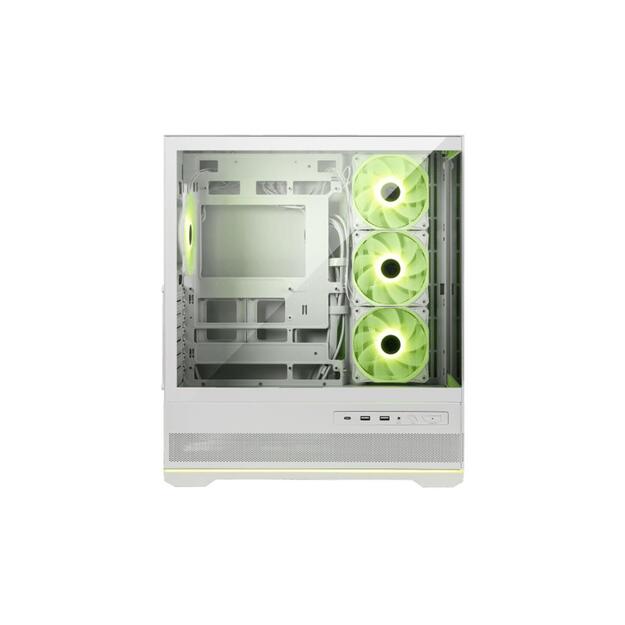 Case|MSI|MAG PANO 110R PZ / WHITE|MidiTower|Case product features Transparent panel|Not included|Colour Black|MAGPANO110RPZWHITE 1