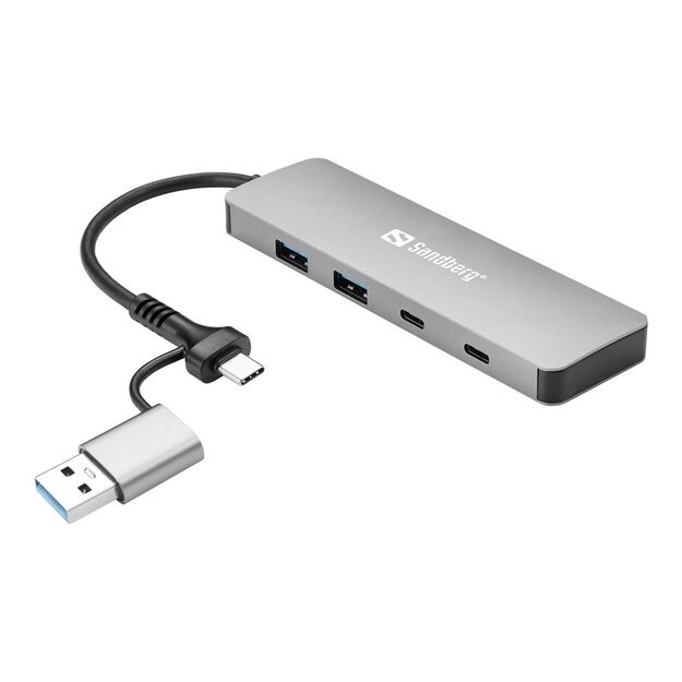 SANDBERG USB-C/A to 2xUSB-A+2xUSB-C Hub 1