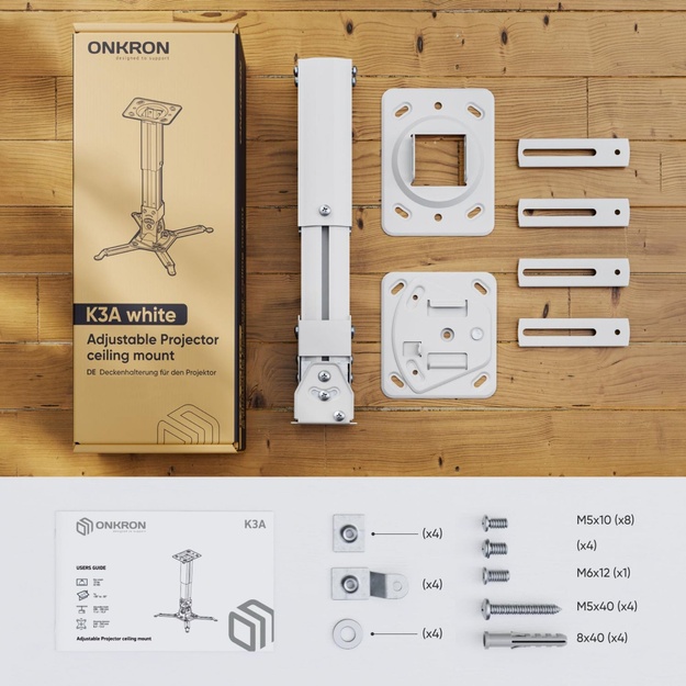 PROJECTOR ACC MOUNT/WHITE K3A-W ONKRON