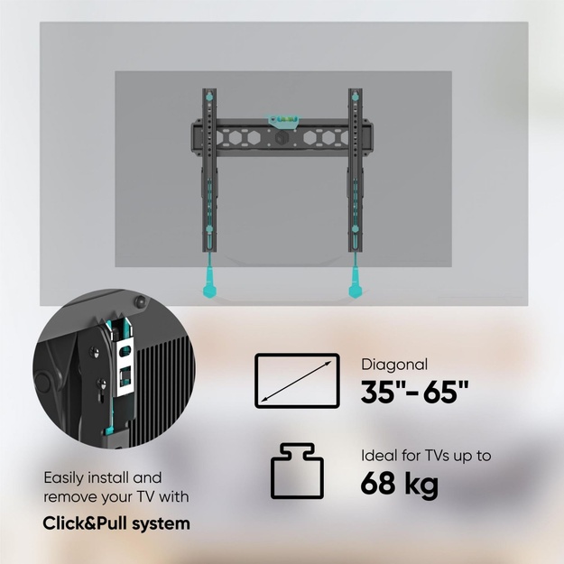 TV SET ACC WALL MOUNT /32-70 /BLACK TM5-B ONKRON