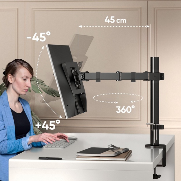 MONITOR ACC WALL MOUNT/13-34  BLACK D121E-B ONKRON