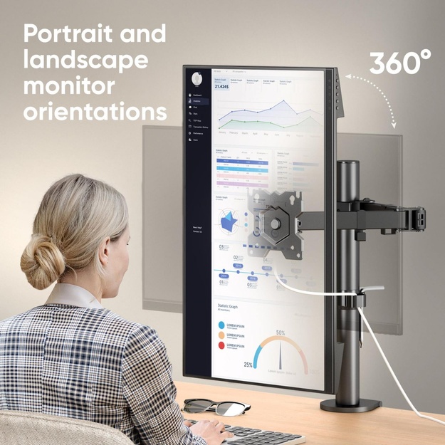 MONITOR ACC WALL MOUNT/13-34  BLACK D121E-B ONKRON