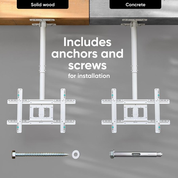 TV SET ACC CEILING MOUNT/32-80  WHITE N1L-W ONKRON