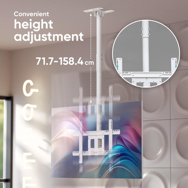 TV SET ACC CEILING MOUNT/32-80  WHITE N1L-W ONKRON