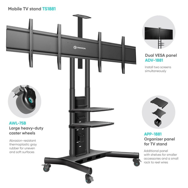TV SET ACC DUAL VESA PANEL/ADV1881-B ONKRON