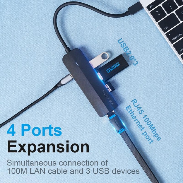 I/O HUB 5-IN-1 USB-C/0.15M TGOBB VENTION