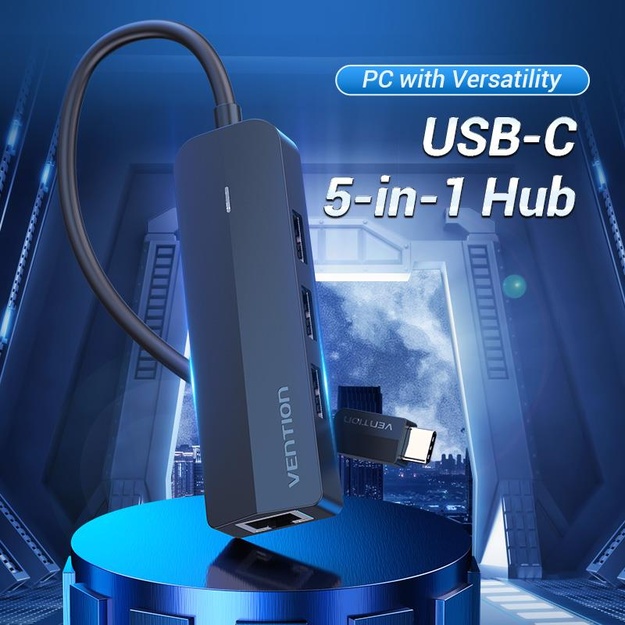 I/O HUB 5-IN-1 USB-C/0.15M TGOBB VENTION