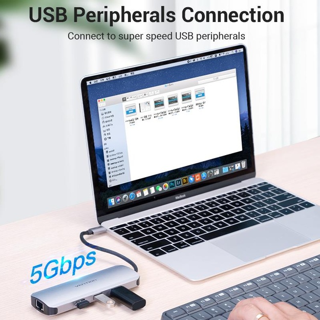 I/O HUB USB-C/0.15M TOLHB VENTION