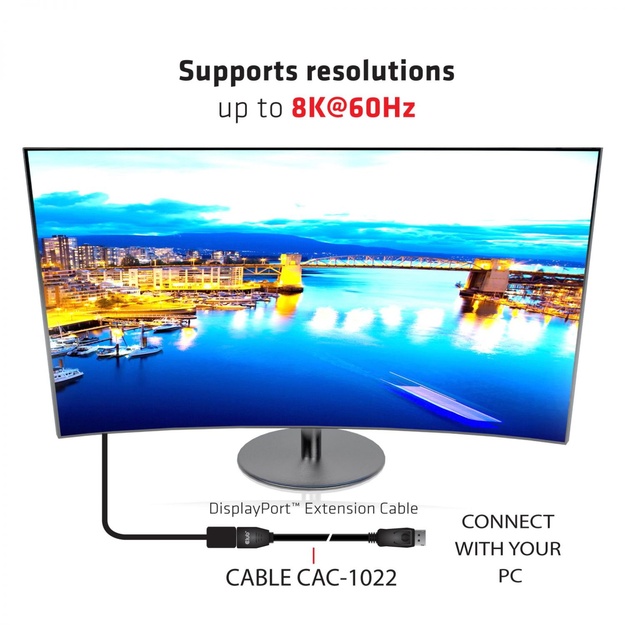 CABLE DP TO DP 2M/M/F CAC-1022 CLUB3D