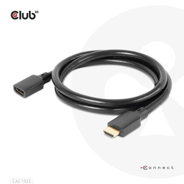 CABLE HDMI TO HDMI 1M/M/F CAC-1322 CLUB3D