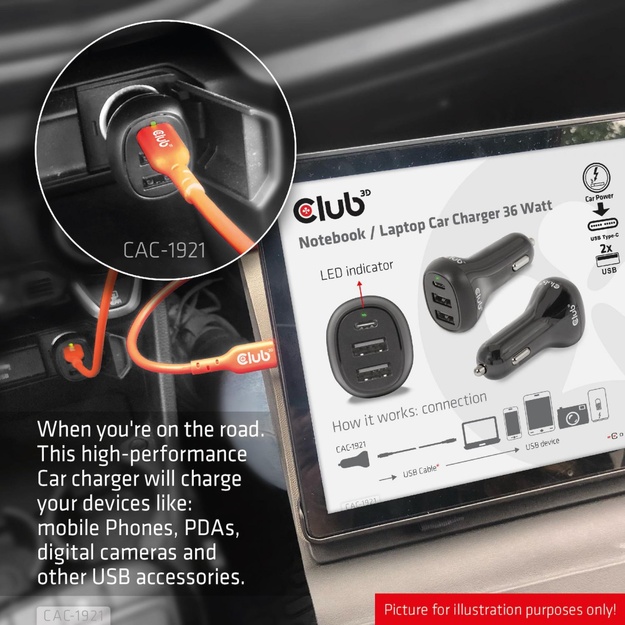 NB CHARGER CAR/36W CAC-1921 CLUB3D
