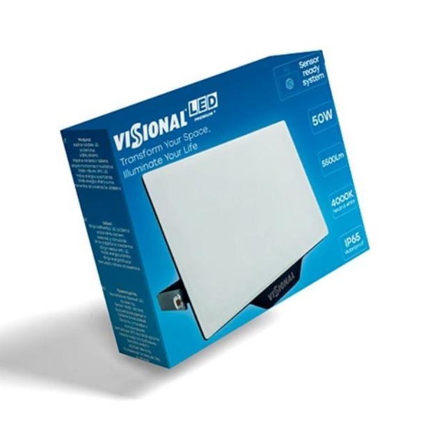 Lamp|VISIONAL|Power consumption 50 Watts|Luminous flux 5500 Lumen|4000 K|AC220-240V|Beam angle 120 degrees|VS122-50W-40K