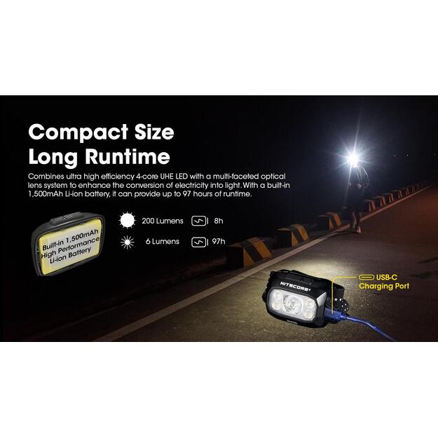 HEADLAMP NU SERIES 500 LUMENS/NU30 NITECORE 7