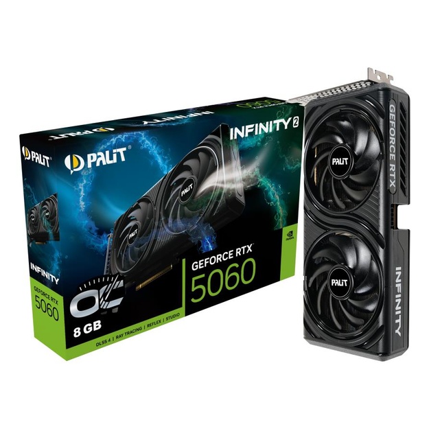 Graphics Card|PALIT|NVIDIA|GeForce RTX 5060|2280 MHz|8 GB|GDDR7|128 bit|PCI Express 5.0|Active|NE75060V19P1-GB2063L