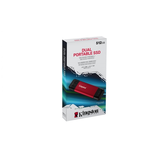 External SSD|KINGSTON|512GB|3D NAND|Write speed 950 MBytes/sec|Read speed 1050 MBytes/sec|SPSD/512GB