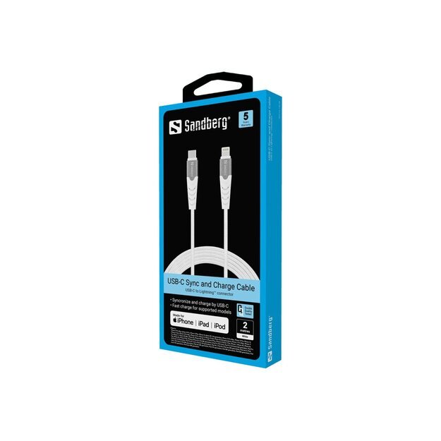 SANDBERG USB-C PD to Lightning MFI 2M 1