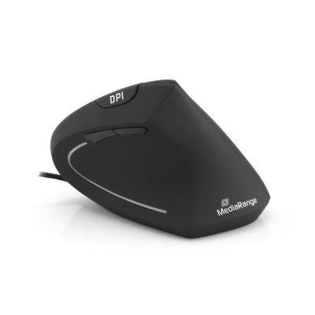 MOUSE USB OPTICAL 6-BUTTON/RIGHT BLACK MROS230 MEDIARANGE 1