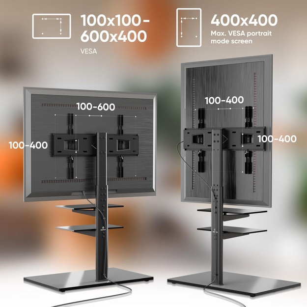 TV SET ACC FLOOR STAND /32-65 /BLACK TS5550-B ONKRON