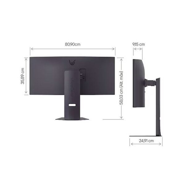 LG 34G600A-B.AEU 34inch WQHD OLED 160Hz Curved Gaming Monitor 2xHDMI DP