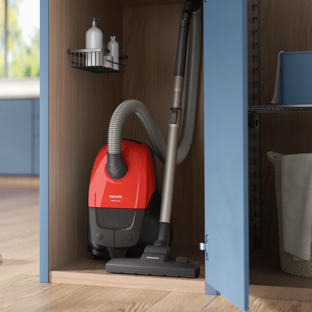 Vacuum Cleaner|PHILIPS|Input power 800 W|Dust capacity 3 L|Cylinder vacuum|Cleaning type Dry|Dust container Dust bag|Colour Black/Red|XD1111/10