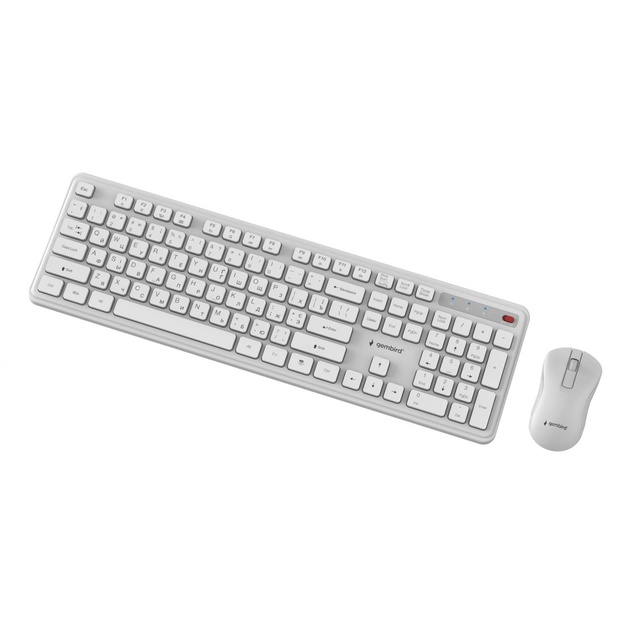 KEYBOARD +MOUSE WRL CYRILLIC/WH KBS-WPS-01-W-CYRL GEMBIRD