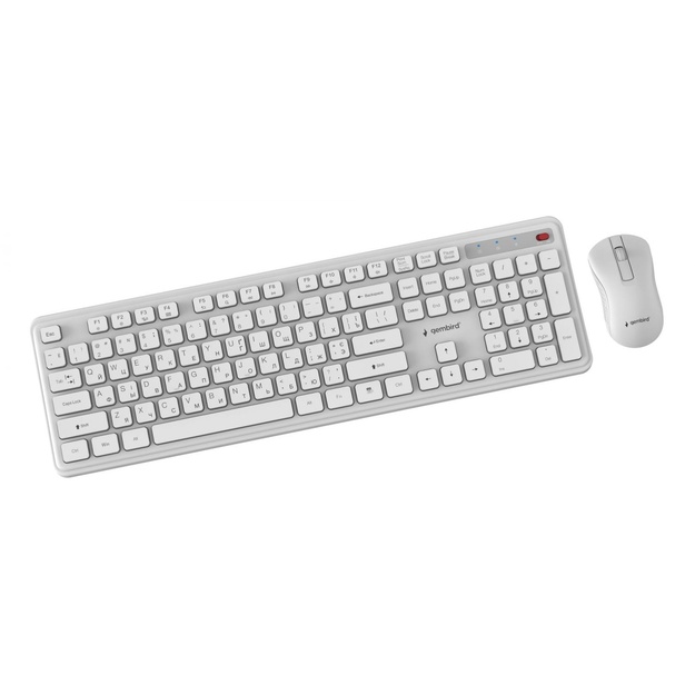 KEYBOARD +MOUSE WRL CYRILLIC/WH KBS-WPS-01-W-CYRL GEMBIRD