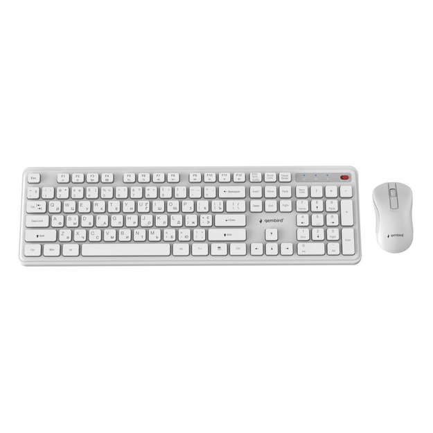 KEYBOARD +MOUSE WRL CYRILLIC/WH KBS-WPS-01-W-CYRL GEMBIRD