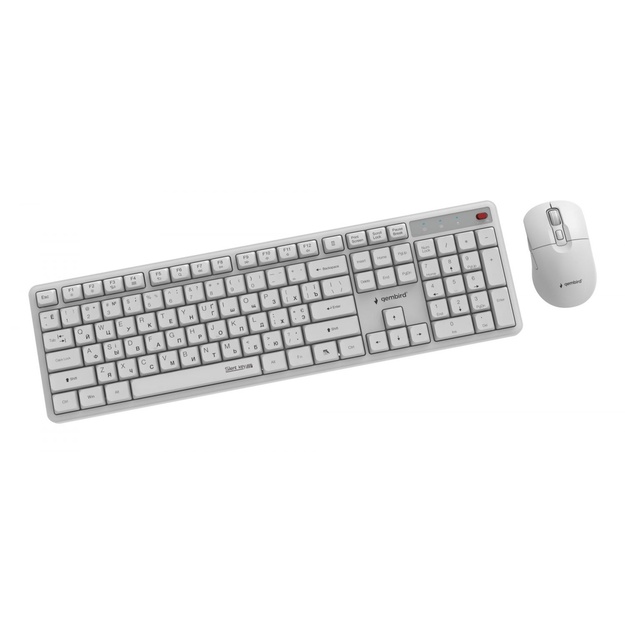 KEYBOARD +MOUSE WRL CYRILLIC/WHT KBS-WMS-01-W-CYRL GEMBIRD