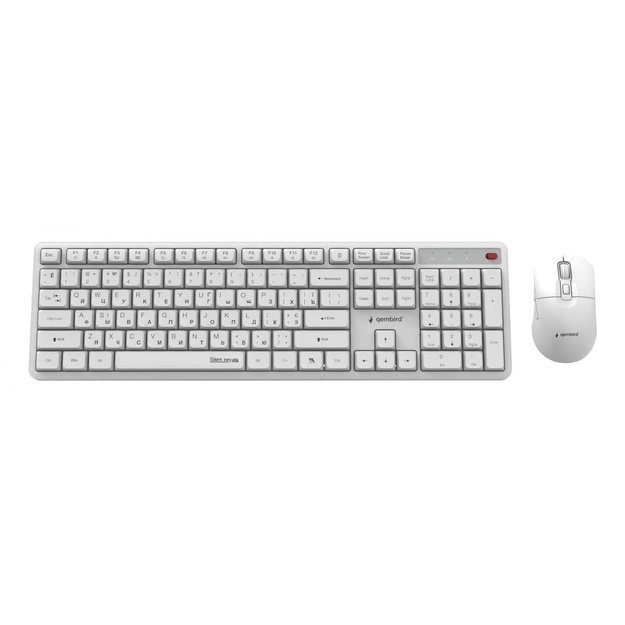 KEYBOARD +MOUSE WRL CYRILLIC/WHT KBS-WMS-01-W-CYRL GEMBIRD